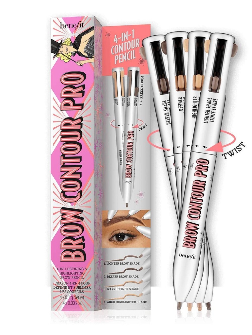 Benefit Brow Contour Pro 4-in-1 Brow Pencil Medium Brown